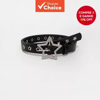 Cinto Feminino y2k Estrela Fivela Metálica Brilhante Esculpida Diamantado Oca Acessório para Viagens Diárias Jeans em Oferta na Shopee