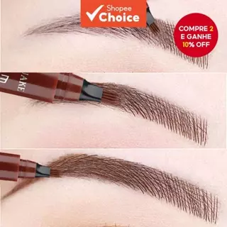 Caneta De Sobrancelha Semelhante A Cabelo De Quatro Pontas-À Prova D'água , De Manchas E De Longa Duração Para Maquiagem em Oferta na Shopee