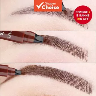Caneta De Sobrancelha Semelhante A Cabelo De Quatro Pontas-À Prova D'água , De Manchas E De Longa Duração Para Maquiagem em Oferta na Shopee