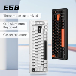 TECLADO DE ALUMÍNIO MECÂNICO RGB GASKET SUAVE PBT DUPLA INJEÇÃO COM BOTÃO METÁLICO