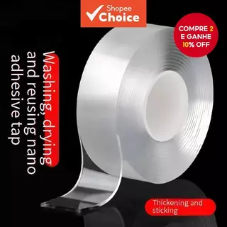 Fita Adesiva Dupla Face Ultraforte – À Prova D'água , 100x2cm Para Melhorias Domésticas E Projetos DIY em Oferta na Shopee