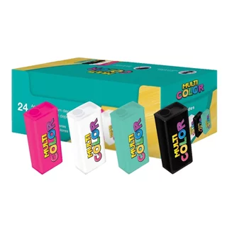 Apontador Multicolor Com Deposito Sortido - Embalagem Com 24 Unidades em Oferta na Shopee