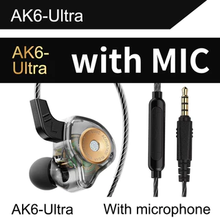 Fones de ouvido Qkz AK6/AK6 Ultra esportivos para corrida com controle de linha e microfone  Gamer Músico Com Case em Oferta na Shopee