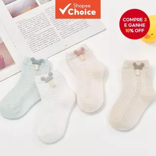Meias De Bebê De Verão De Primavera Algodão Para Crianças Curtas em Oferta na Shopee