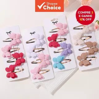 4 Pçs/set Bonito Bebê Meninas Lã Tricô Headwear Artesanal Crochê Borboleta Liga Grampos De Cabelo Crianças em Oferta na Shopee
