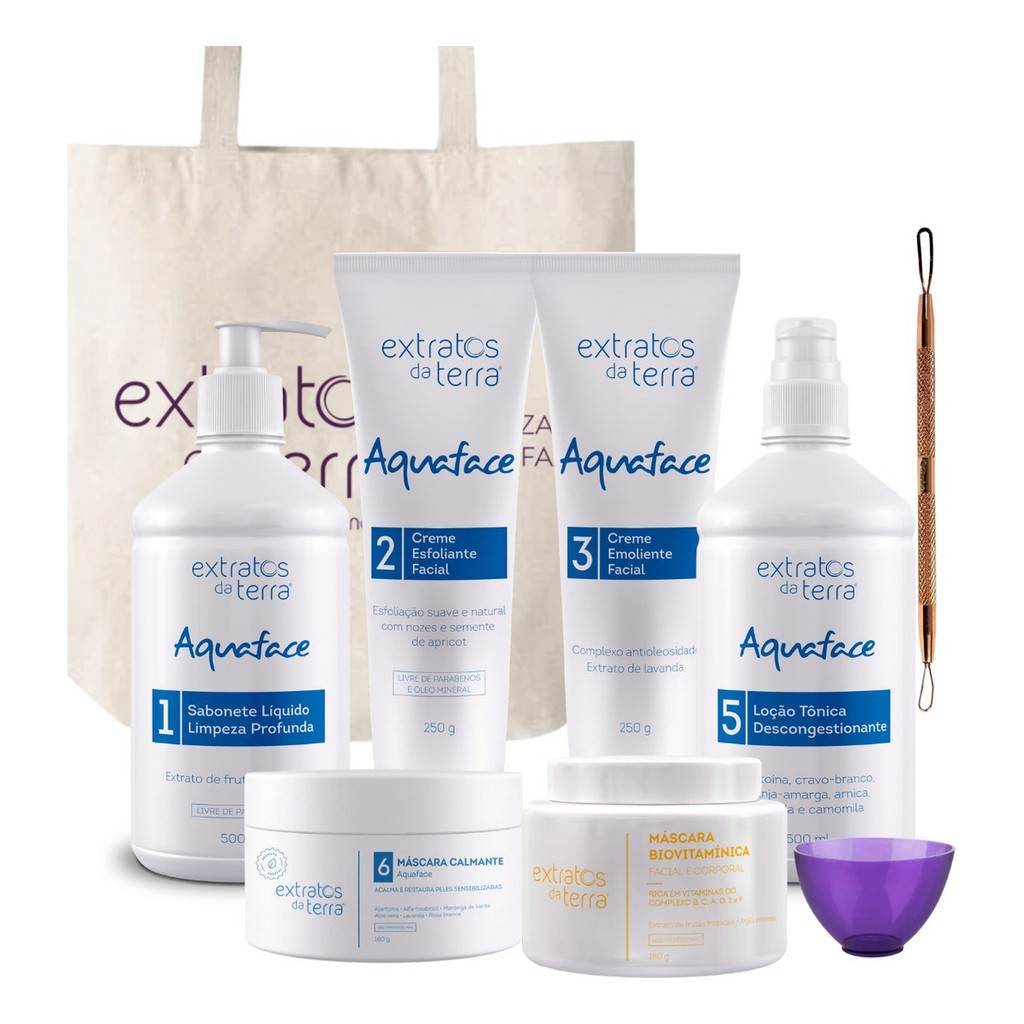 Kit Limpeza De Pele Profissional + Máscara Facial Vitaminas | Shopee Brasil