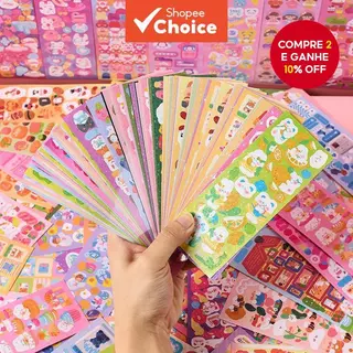 LanLanStickersWorld Guka Laser Stickers – 50/100 Folhas Lindos Decalques De Desenho Animado Para Álbuns De Recortes E Es em Oferta na Shopee