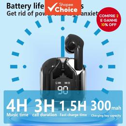 Air31 Fones De Ouvido Bluetooth 9D Som À Prova Dwaterproof Água Display Digital Confortável TWS Compatível Com Vários Di