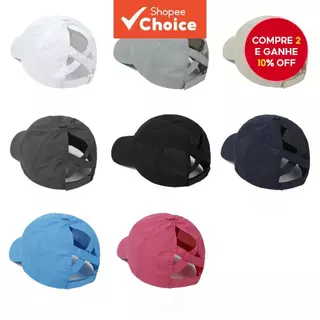 Boné De Beisebol Feminino Respirável De Malha Cruzada – Meio Top De Secagem Rápida Para Academia , Corrida E Atividades em Oferta na Shopee