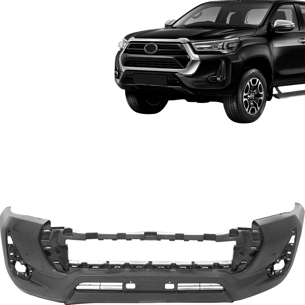Parachoque Dianteiro Hilux 2021 2022 2023 2024 Furo Sensor Tela ...
