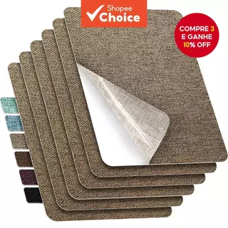 Patch De Tecido De Linho Autoadesivo-10 Cores Para Reparo Rápido De Sofás E Roupas em Oferta na Shopee