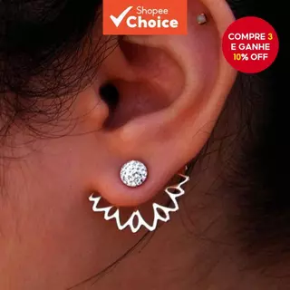 Brincos De Flor De Cristal Coreano , Joias Elegantes De Strass Dourado E Prateado ​ Presente Para Mulheres em Oferta na Shopee