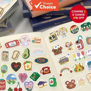 90Pcs Adesivos Coreanos de Ursos Criativos para Alimentos e Decorativos de Telefones Celulares à Prova d'Água em Oferta na Shopee