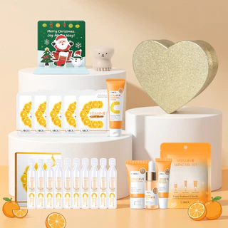 Kit De Brilho De Vitamina C LAIKOU : [6 Em 1] Conjunto De Cuidados Com A Pele Iluminador Creme CC , Ampola De Soro , Más em Oferta na Shopee