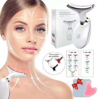 Massageador Facial e Pescoço Portátil LED Fóton – Firmeza da Pele/ Anti-Rugas/ Lifting e Beleza Rejuvenescedora - WL em Oferta na Shopee