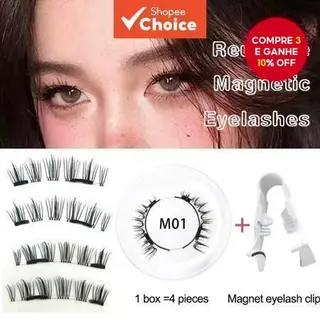 Kit De Cílios Postiços Magnéticos-Inclui Ferramenta De Ondulação , Fácil Aplicação , Reutilizável em Oferta na Shopee