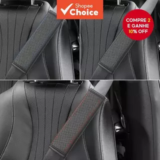 Capa Protetora Para Cinto De Segurança De Carro Com Proteção De Ombro Em Couro Estampado em Oferta na Shopee
