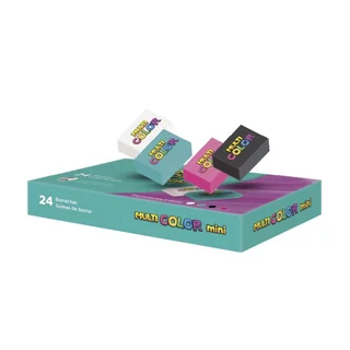 Borracha Multicolor Faber Mini - Embalagem com 24 Unidades em Oferta na Shopee