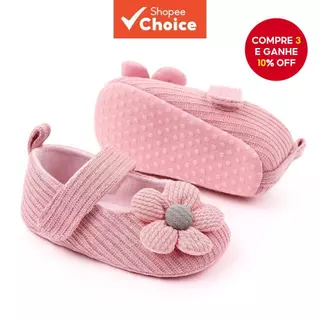 Primeiros Caminhantes Para Bebês Meninas – Sapatos Com Sola Macia , Antiderrapante E Design Floral 6 A 12 Meses em Oferta na Shopee