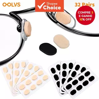 32 Pares De Almofadas De Nariz De Óculos Antiderrapantes De Espuma Autoadesiva Amortecimento Confortável Para Todos em Oferta na Shopee