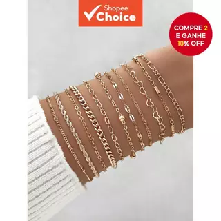 Novo Conjunto De Pulseira De Fio Plano De Titânio 11 Peças Corrente Cruzada Casal Faça Você Mesmo Joias Combinando Para em Oferta na Shopee