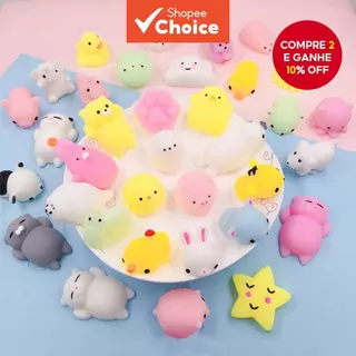 30 Peças De Brinquedos De Animais De Apertar Macio-Mini Pitada Para Alívio Do Estresse , Cores E Estilos Aleatórios