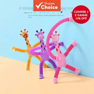 Brinquedo Robô Girafa Com Ventosa E Tubo Telescópico Iluminado-Presente Educacional Criativo De Natal em Oferta na Shopee