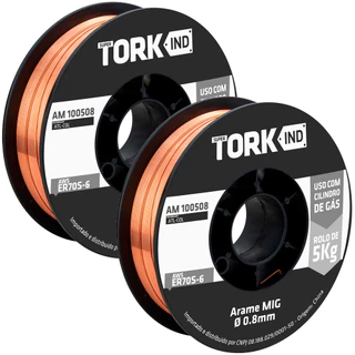 Kit Solda 2 Arame Sólido Cobreado para Solda 0,8mm 5kg Cada Super Tork em Oferta na Shopee