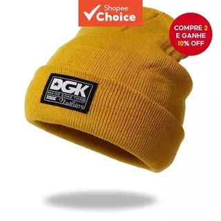 Chapéu De Esqui Unissex De Lã Com Letras DGK – Gorro Sem Aba De Malha Térmica Para Esportes De Inverno/Comute Urbano em Oferta na Shopee