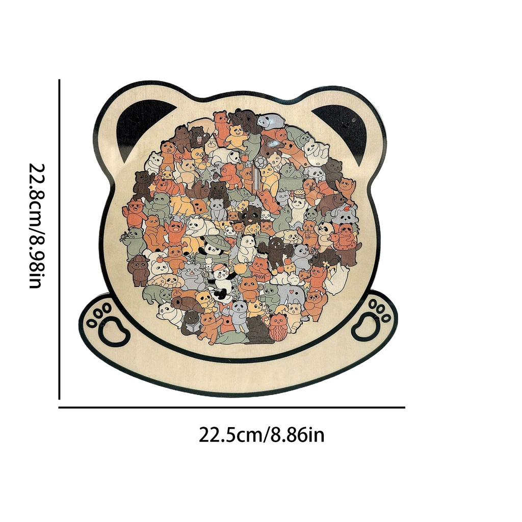 Puzzle De Madera De 135 Piezas Con Forma De Gato Y Marco Incluido, Diseño Irregular Y Color Morandi, Ideal Para Relajarse Y Decorar
