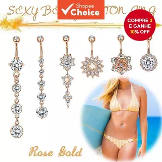 Moda Longa Em Forma De Estrela Zircão Umbigo Anel Feminino Corpo Piercing Jóias Decoração em Oferta na Shopee