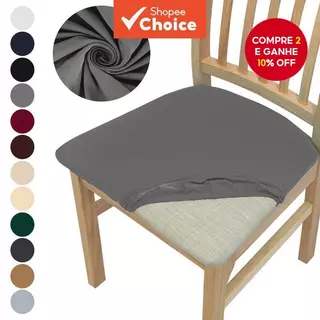 1pc Cor Pura Estiramento Cadeira Capa De Assento Para Café Bar Fezes Restaurante Têxtil Casa , Várias Opções De Cores em Oferta na Shopee