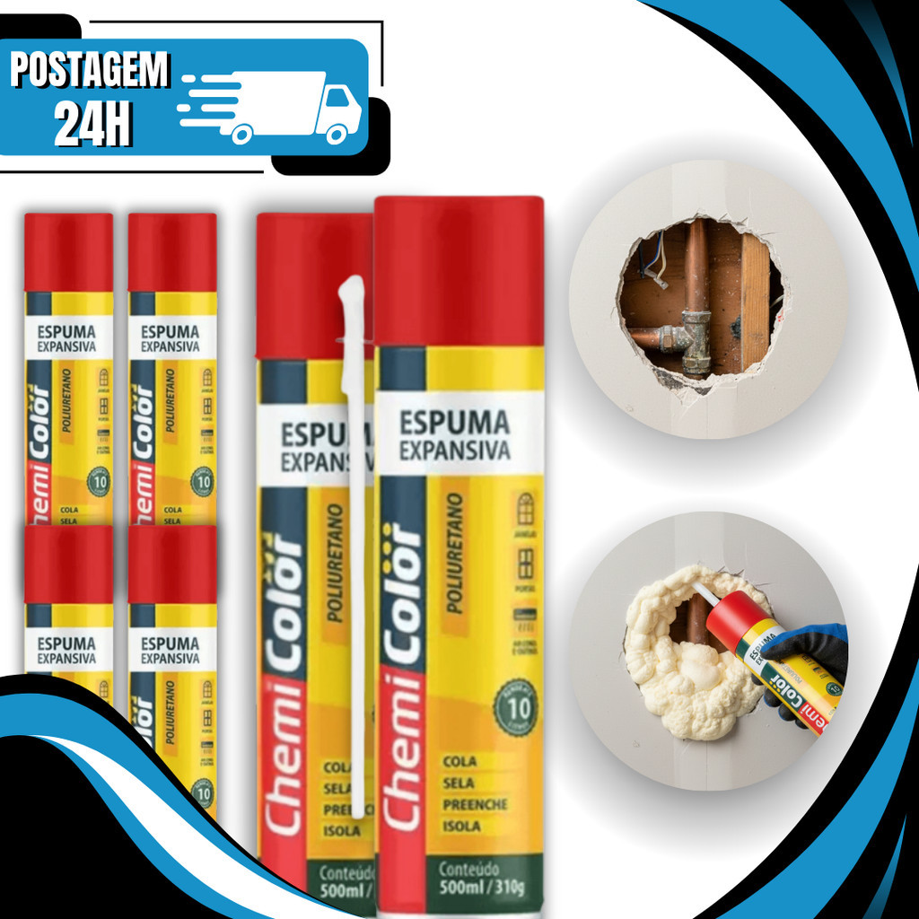 Kit 6 Espuma Expansiva Para Vedação Porta Telhado Poliuretano ...