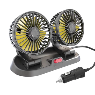 Ventilador De Carro 12v Velocidades Regulável Resfriamento Cabeça Dupla Automático Veículos Com Ar