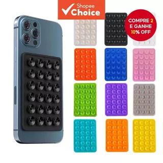 Nova Ventosa De Silicone Dupla Face-Adesivos Quadrados Antiderrapantes Para Suporte De Telefone em Oferta na Shopee