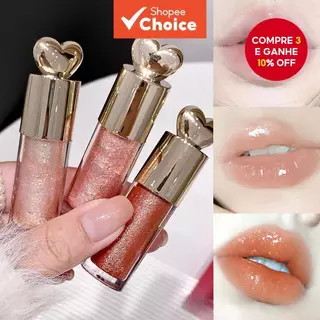 Brilho Labial Brilhante À Prova d'Água Hidratante para Maquiagem de Palco e Festival em Oferta na Shopee
