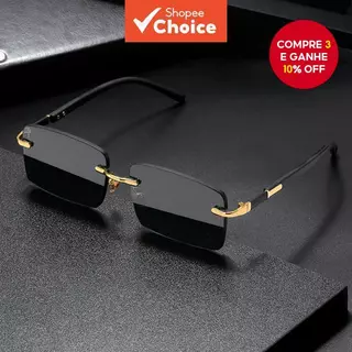 Óculos De Sol Gradientes Sem Aro Femininos Com Proteção UV400 Da Moda em Oferta na Shopee