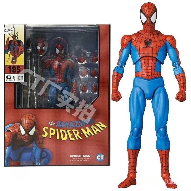 CT Spider Man Mafex 185 O Incrível Homem-Aranha Figura de Ação