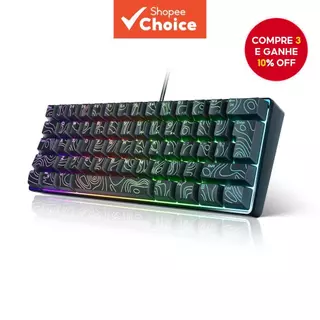 Teclado Pequeno Para Jogos Laptop RGB Retroiluminado 61 Teclas Com Fio Design Compacto Gamer PC Office em Oferta na Shopee