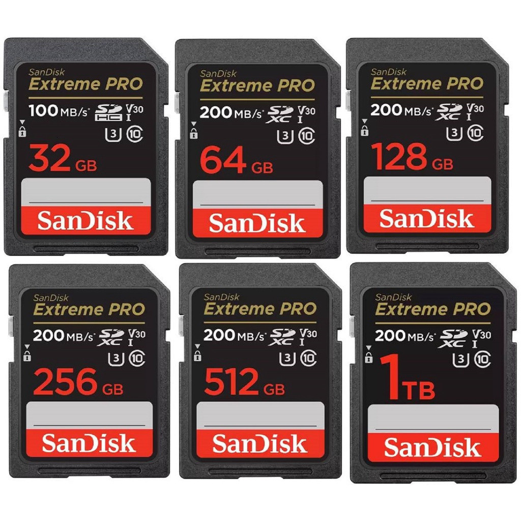 Extreme Pro SDXC UHS-I Card (64GB/128GB/256GB) 200MB/S Memory Card / For Camera | Camcorders