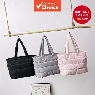 Novo Simples Sacola Feminina Grande Capacidade Commuter Mão-Transporte Saco Leve Faculdade em Oferta na Shopee