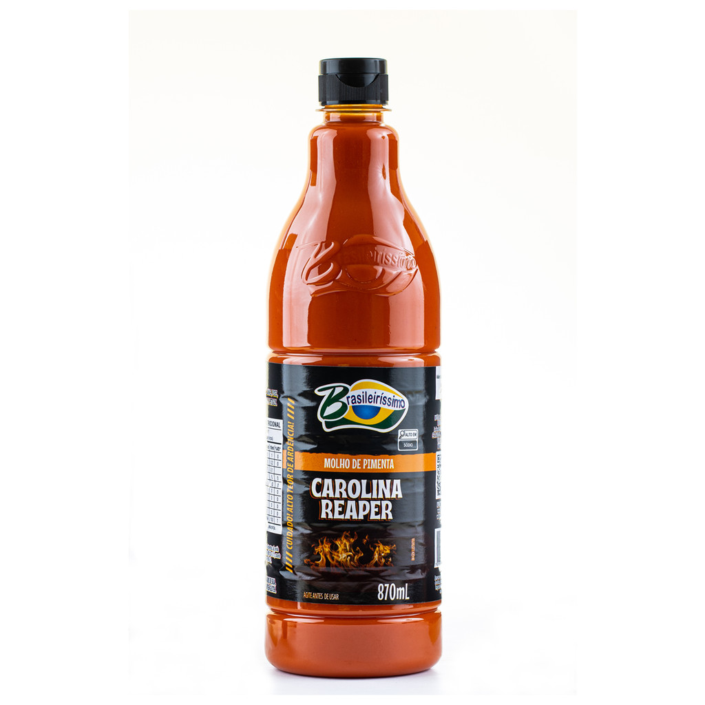 Molho de Pimenta Carolina Reaper Brasileiríssimo 870ml