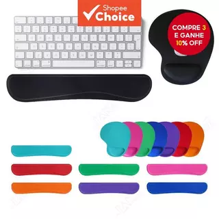 Almofada De Descanso De Pulso Teclado Mousepad Ergonômico Confortável Alívio Antiderrapante Para PC Computador Laptop em Oferta na Shopee
