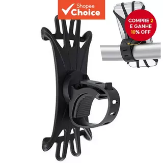 (Adequado Para Telefones Celulares De 5 A 6.5 Polegadas) 1 Peça Suporte De Telefone De Bicicleta De Silicone Giratório 3 em Oferta na Shopee