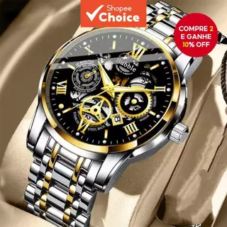 Relógio De Quartzo Automático Masculino Moderno-Luxo Leve De Alta Qualidade Com Design Oco Romano Luminoso em Oferta na Shopee