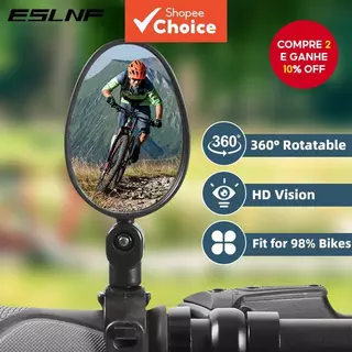 ESLNF 2 Pçs Espelho Traseiro Da Bicicleta Universal 360 Ro tatable Espelhos Retrovisores Apto Para MTB Cascalho Acessóri em Oferta na Shopee