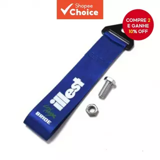 Cinta De Reboque De Nylon De Alta Resistência : Cordas Universais Para Automóveis De Corrida E Pára-Choques ! em Oferta na Shopee