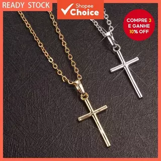 Colar De Cruz De Aço De Titânio – Joias Minimalistas Elegantes Para Homens E Mulheres em Oferta na Shopee