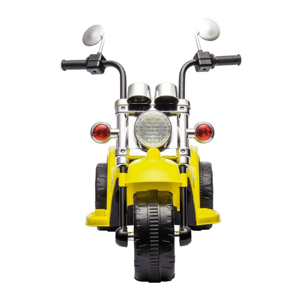 Mini Moto Elétrica Infantil Amarela c/ Bateria Recarregável 6V +3