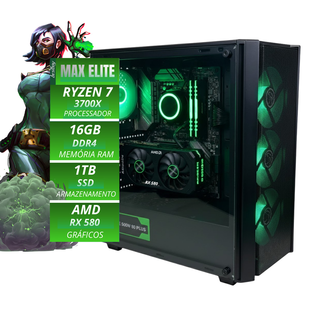 COMPUTADOR GAMER MAX ELITE BESTBOY RYZEN 7 3700X B650M 16GB SSD